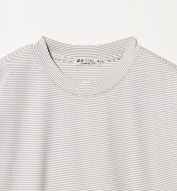 BEAUTY&YOUTH UNITED ARROWS「クール デオドラント クルーネック ボーダー Tシャツ 接触冷感 抗菌防臭」|Tシャツ・カットソー|