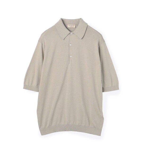 TOMORROWLAND MENS「【別注J】JOHN SMEDLEY 30Gシーアイランドコットン ニットポロ ISIS」|ニット・セーター|13 ライトグレー