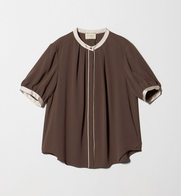 UNITED ARROWS「バイカラーパイピング ショートスリーブ ブラウス」|シャツ・ブラウス|