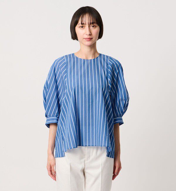 UNITED ARROWS「クリーン ストライプ マリン ブラウス ‐ウォッシャブル‐」|シャツ・ブラウス|