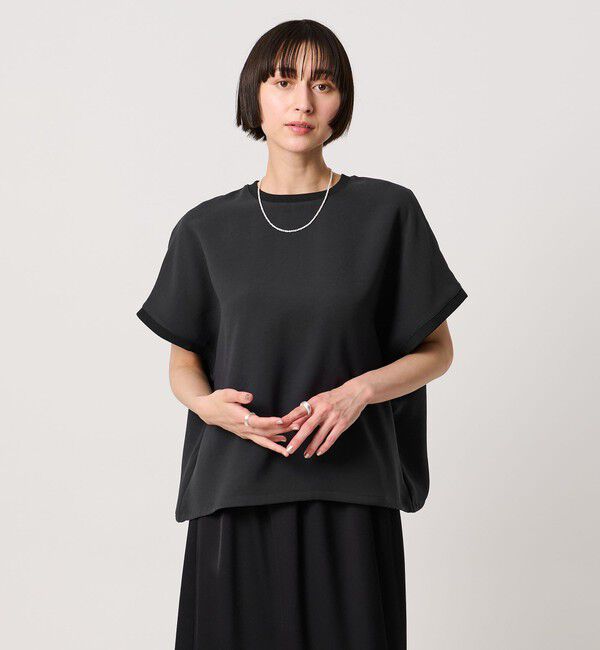 UNITED ARROWS「COMFY ドルマン ショートスリーブ ブラウス ‐防汚 UVカット ウォッシャブル‐」|シャツ・ブラウス|