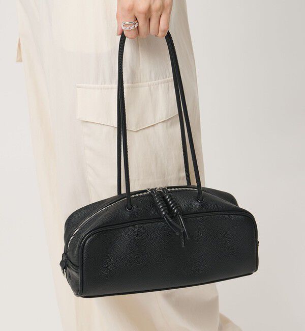 UNITED ARROWS「＜＆MyuQ＞KAKU ワイドバッグ」|ショルダー・メッセンジャー|BLACK