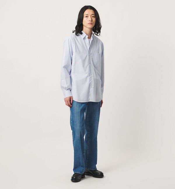 UNITED ARROWS「カリビアーナミルズ ストライプ ポプリン レギュラーカラーシャツ」|シャツ・ブラウス|