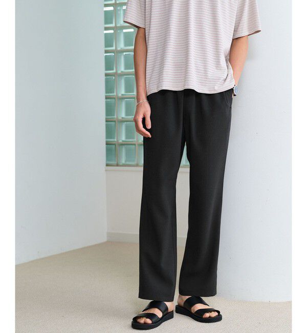 UNITED ARROWS green label relaxing「テック コード PLAY-PANTS イージーパンツ W3 -ストレッチ・吸水速乾-」|その他|BLACK