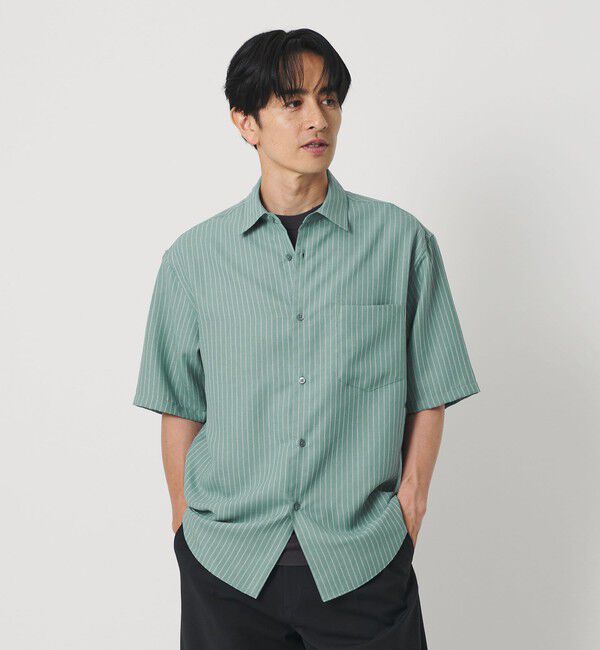 BEAUTY&YOUTH UNITED ARROWS「ライト リネンタッチ ストライプ レギュラーカラー シャツ FORM TAPERD型」|シャツ・ブラウス|