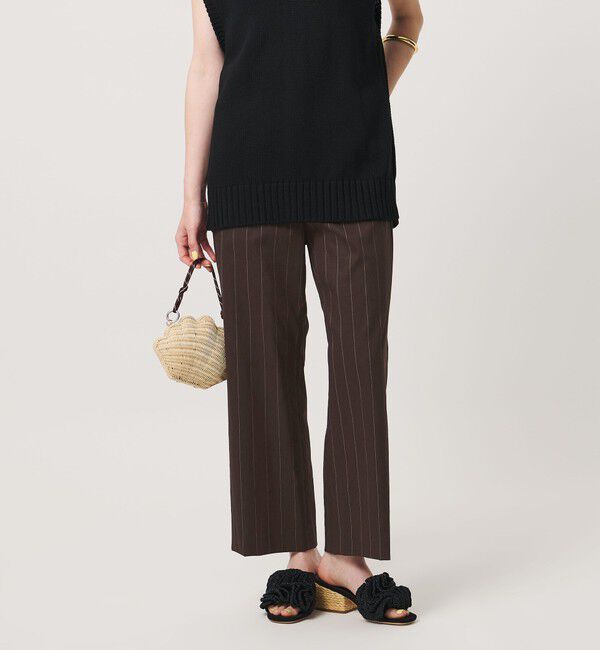 UNITED ARROWS「NALYA クロップドパンツ」|スラックス|DK.BROWN