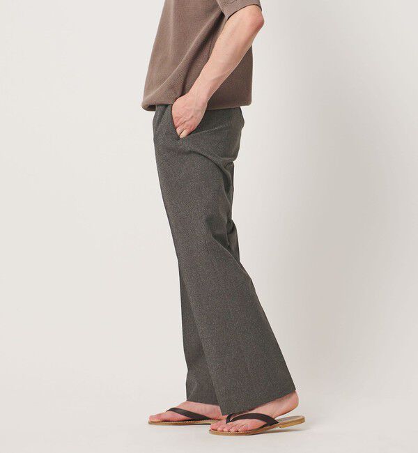 UNITED ARROWS「ポリエステル リネンライク セミフレアトラウザーズ」|スラックス|