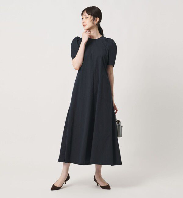 UNITED ARROWS「パフスリーブ フレアワンピース ‐ウォッシャブル‐」|ワンピース|