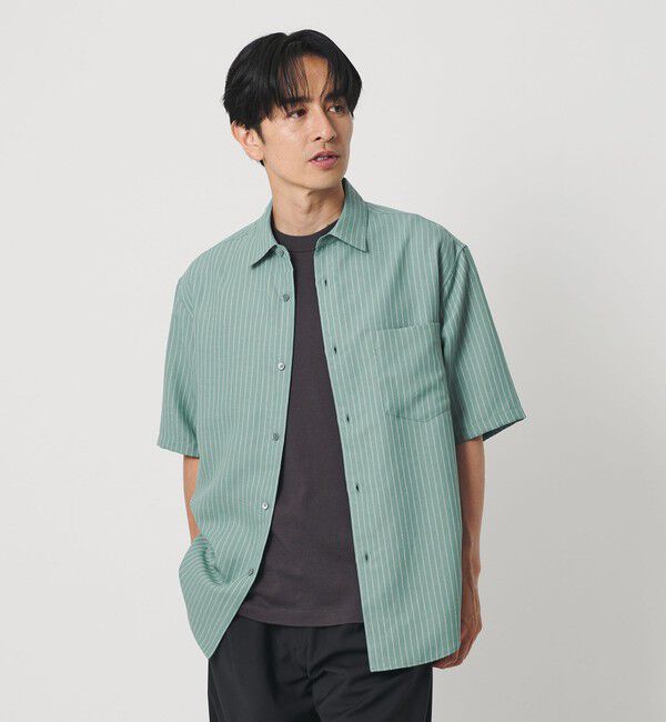 BEAUTY&YOUTH UNITED ARROWS「ライト リネンタッチ ストライプ レギュラーカラー シャツ FORM TAPERD型」|シャツ・ブラウス|