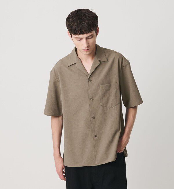 BEAUTY&YOUTH UNITED ARROWS「KOMATSU PACK トロピカル オープンカラー シャツ GRANDE型 ストレッチ 吸水速乾 UVカット セットアップ対応」|シャツ・ブラウス|BEIGE