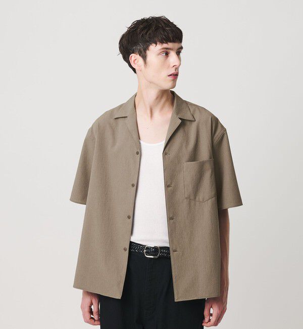 BEAUTY&YOUTH UNITED ARROWS「KOMATSU PACK トロピカル オープンカラー シャツ GRANDE型 ストレッチ 吸水速乾 UVカット セットアップ対応」|シャツ・ブラウス|