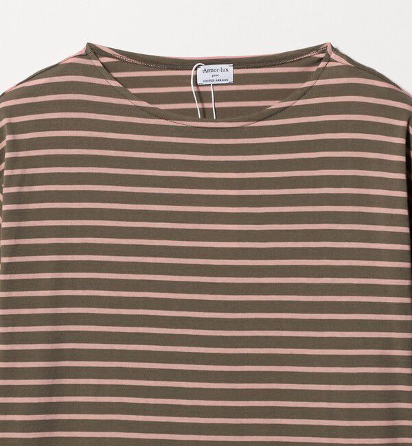UNITED ARROWS「【別注】＜Armor-Lux＞ セミボートネック ボーダー Tシャツ」|Tシャツ・カットソー|