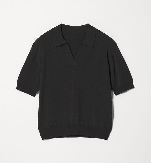 UNITED ARROWS green label relaxing「【WEB限定】＜at ease＞エリツキ スキッパー ニット 接触冷感 UVカット 遮熱」|ニット・セーター|