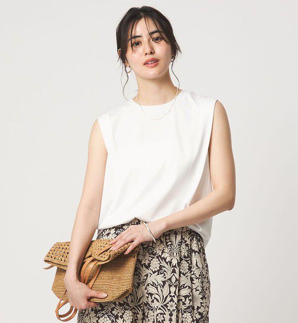 UNITED ARROWS green label relaxing「ショルダータック ノースリーブ プルオーバー カットソー」|Tシャツ・カットソー|