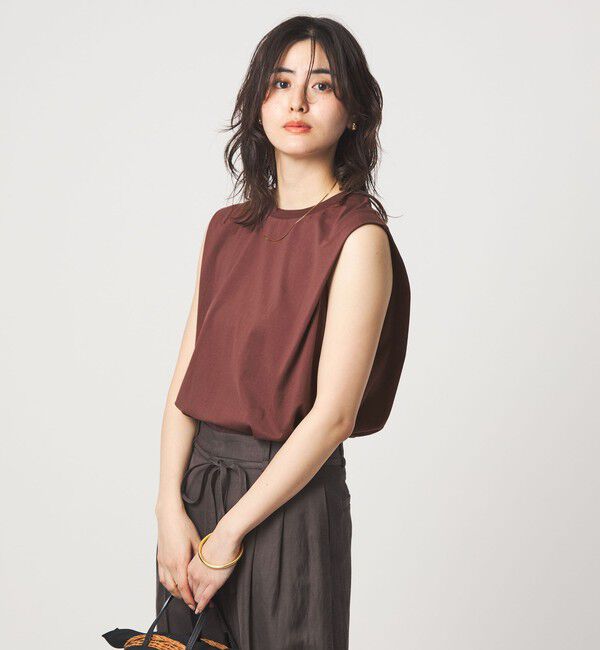 UNITED ARROWS green label relaxing「ショルダータック ノースリーブ プルオーバー カットソー」|Tシャツ・カットソー|