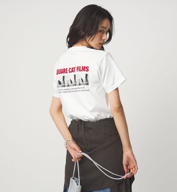 UNITED ARROWS green label relaxing「【別注】＜SQUARE CATFILMS＞フォトプリント Tシャツ」|Tシャツ・カットソー|OFF WHITE