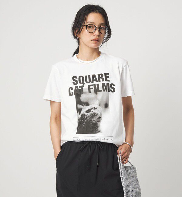 UNITED ARROWS green label relaxing「【別注】＜SQUARE CATFILMS＞フォトプリント Tシャツ」|Tシャツ・カットソー|