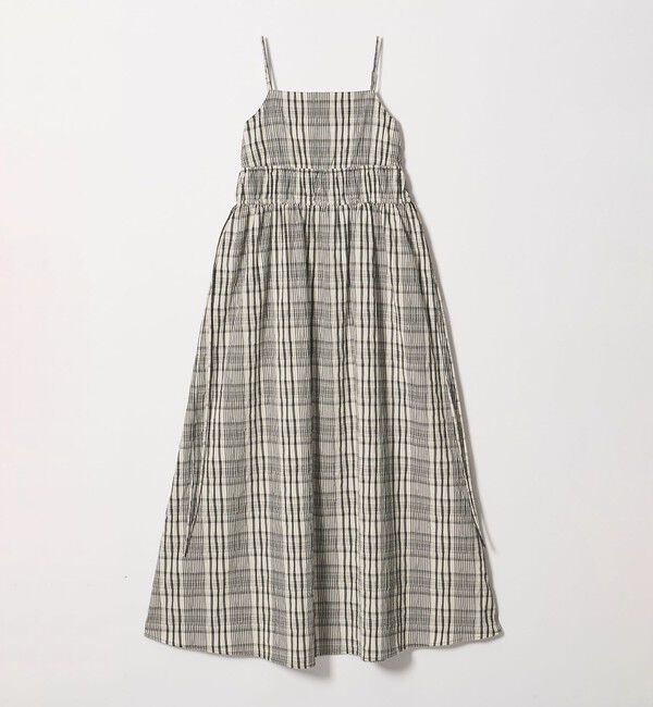 EMMEL REFINES「＜EMMEL REFINES＞EM ビッグチェック キャミワンピース」|ワンピース|OFF WHITE