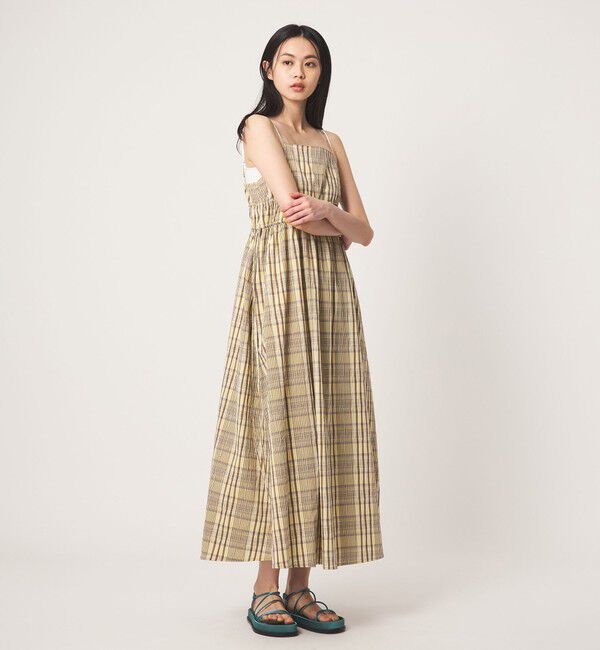 EMMEL REFINES「＜EMMEL REFINES＞EM ビッグチェック キャミワンピース」|ワンピース|