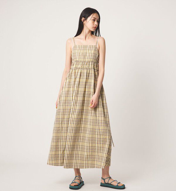 EMMEL REFINES「＜EMMEL REFINES＞EM ビッグチェック キャミワンピース」|ワンピース|