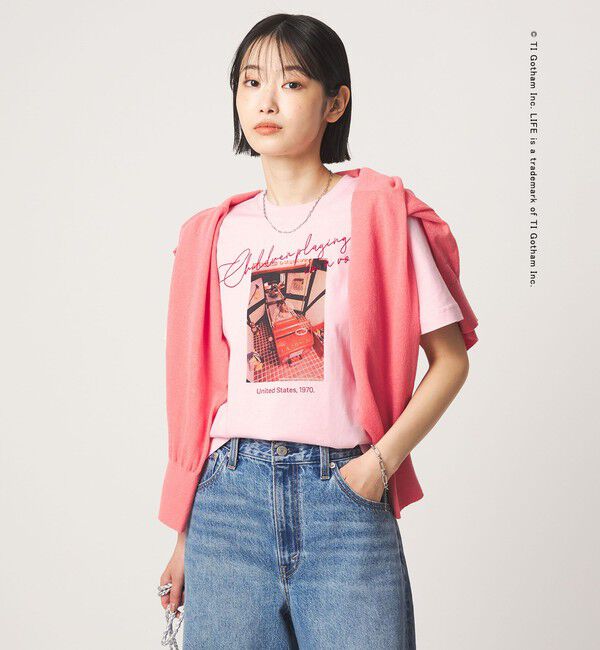 UNITED ARROWS green label relaxing「【別注】＜GOOD ROCK SPEED＞LIFE ショート スリーブ Tシャツ」|Tシャツ・カットソー|LT.PINK