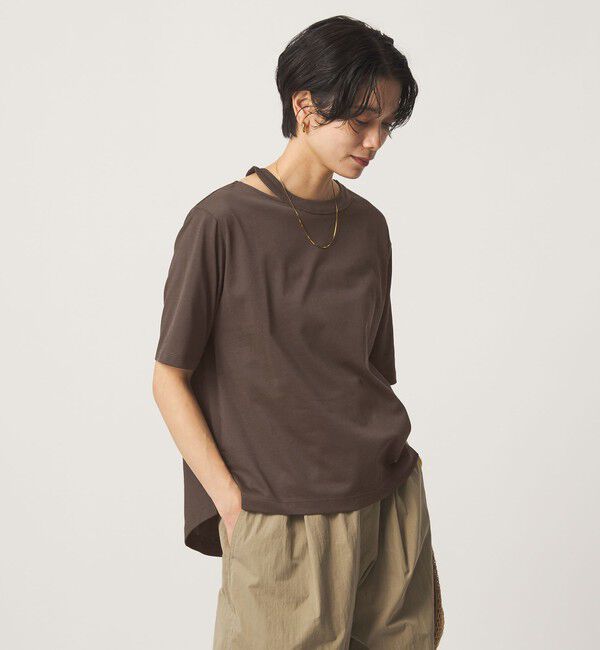 UNITED ARROWS green label relaxing「デコルテスリット Tシャツ 吸水速乾」|Tシャツ・カットソー|