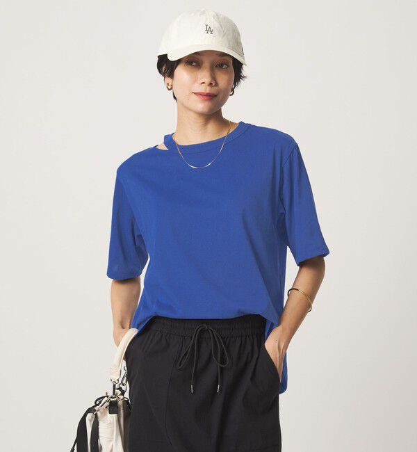 UNITED ARROWS green label relaxing「デコルテスリット Tシャツ 吸水速乾」|Tシャツ・カットソー|