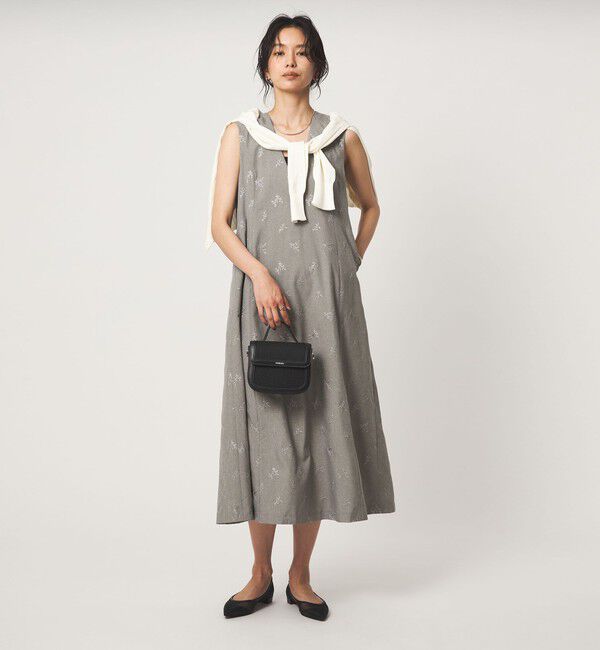 UNITED ARROWS green label relaxing「［size SHORTあり］ラメ エンブロイダリー ジャンパースカート」|ジャンパースカート|