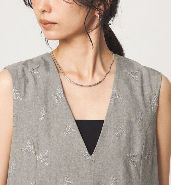 UNITED ARROWS green label relaxing「［size SHORTあり］ラメ エンブロイダリー ジャンパースカート」|ジャンパースカート|