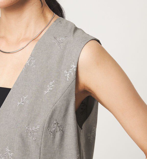 UNITED ARROWS green label relaxing「［size SHORTあり］ラメ エンブロイダリー ジャンパースカート」|ジャンパースカート|
