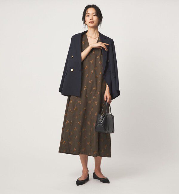UNITED ARROWS green label relaxing「［size SHORTあり］ラメ エンブロイダリー ジャンパースカート」|ジャンパースカート|