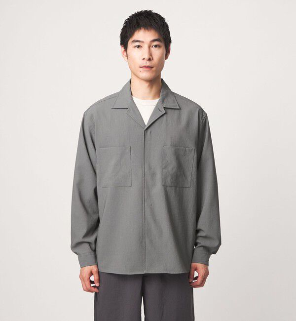 UNITED ARROWS green label relaxing「SHIELDRY フライフロント 長袖 オープンカラー シャツ -伸縮性・UVカット・遮熱-」|シャツ・ブラウス|