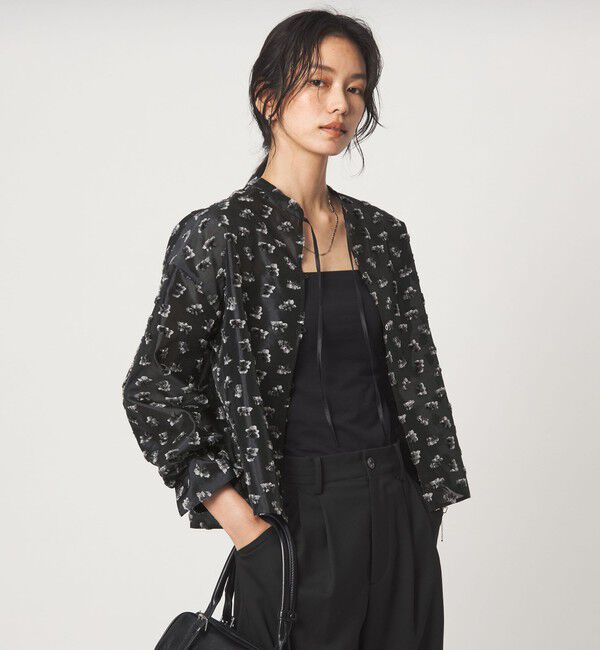 UNITED ARROWS green label relaxing「ジャガード シャツ」|シャツ・ブラウス|BLACK