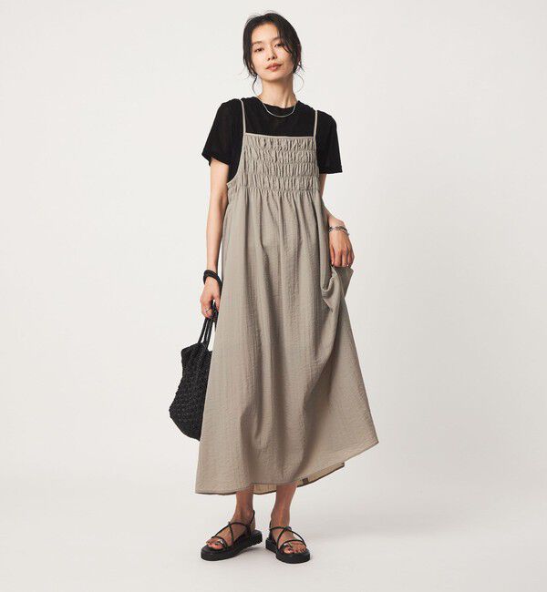 UNITED ARROWS green label relaxing「シャーリング キャミソール ワンピース」|ワンピース|