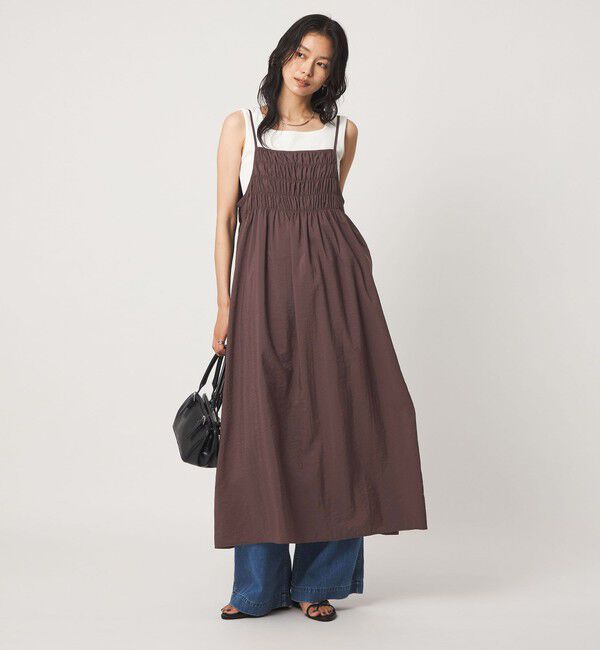 UNITED ARROWS green label relaxing「シャーリング キャミソール ワンピース」|ワンピース|DK.BROWN