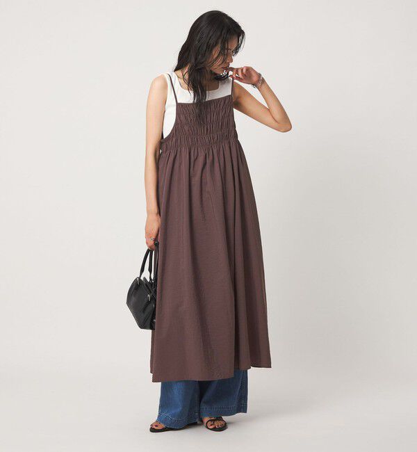 UNITED ARROWS green label relaxing「シャーリング キャミソール ワンピース」|ワンピース|