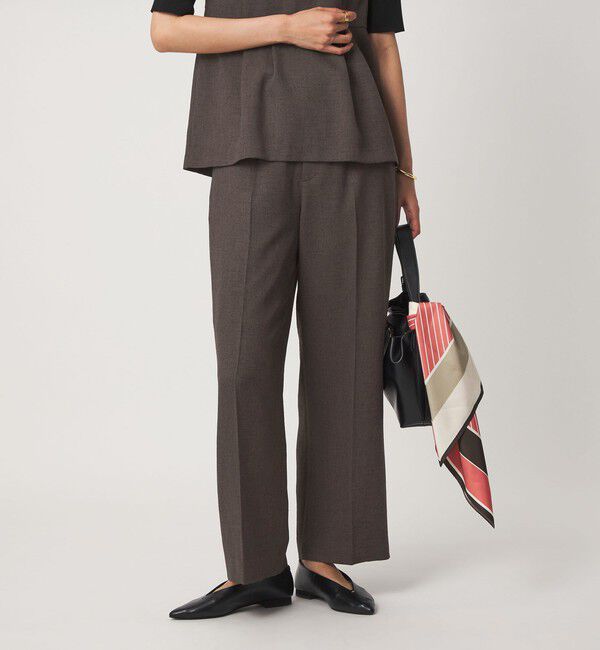 UNITED ARROWS green label relaxing「ネップツイル ストレート パンツ マシンウォッシャブル」|スラックス|DK.GRAY