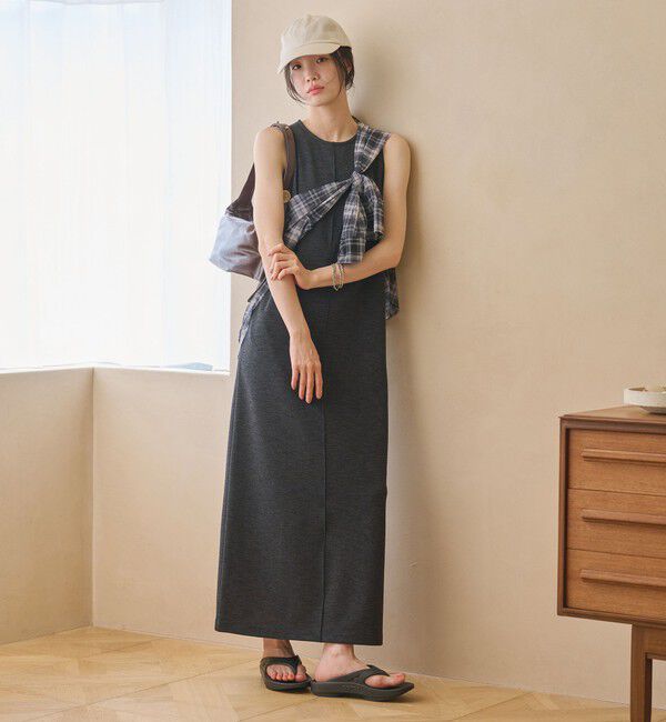 BEAUTY&YOUTH UNITED ARROWS「ポリエステル アメリカンスリーブ ワンピース」|ワンピース|