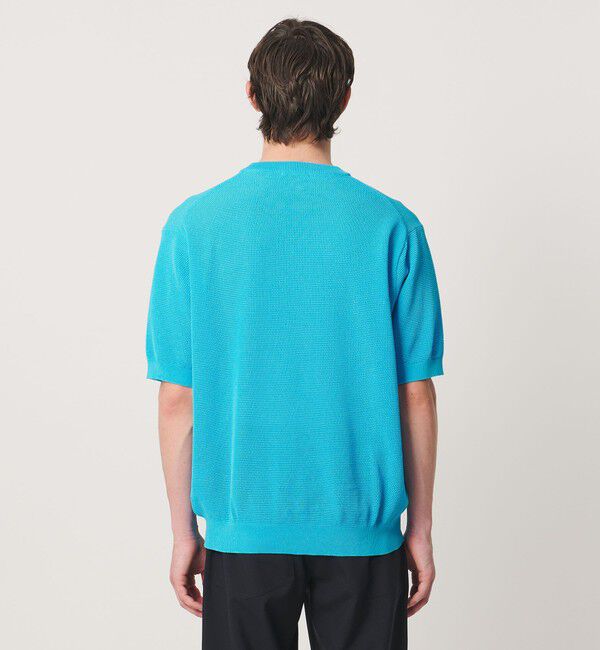 UNITED ARROWS「シャーリーカーン バーズアイ ショートスリーブ クルーネック ニットTシャツ」|ニット・セーター|