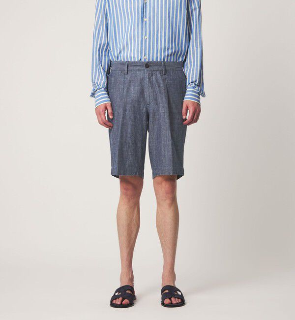 UNITED ARROWS「＜DEVORE＞シャンブレー ハーフギャザー ショーツ」|その他|