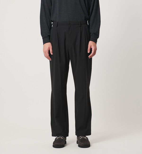 UNITED ARROWS「ナイロン/ポリウレタン エコニール 2プリーツ パンツ タテヨコストレッチ」|チノ|