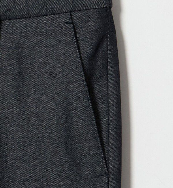 UNITED ARROWS「＜SOVEREIGN＞ グレー シャンブレー ハーフギャザー イージースラックス」|チノ|