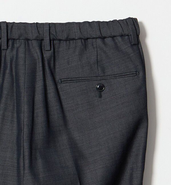 UNITED ARROWS「＜SOVEREIGN＞ グレー シャンブレー ハーフギャザー イージースラックス」|チノ|