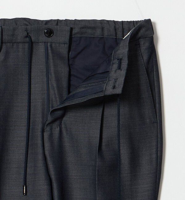UNITED ARROWS「＜SOVEREIGN＞ グレー シャンブレー ハーフギャザー イージースラックス」|チノ|