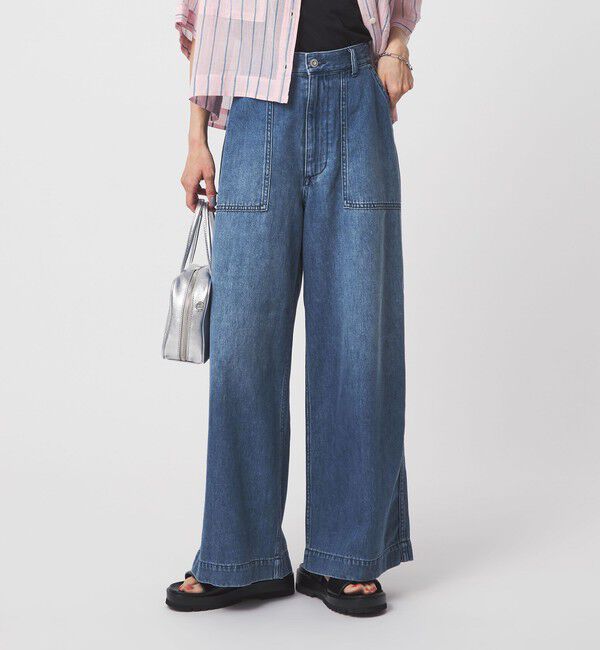 UNITED ARROWS green label relaxing「＜スタイリスト兵藤千尋さんコラボ＞ベイカー ライト デニム 接触冷感」|デニム|COBALT