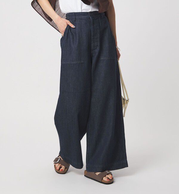 UNITED ARROWS green label relaxing「＜スタイリスト兵藤千尋さんコラボ＞ベイカー ライト デニム 接触冷感」|デニム|NAVY