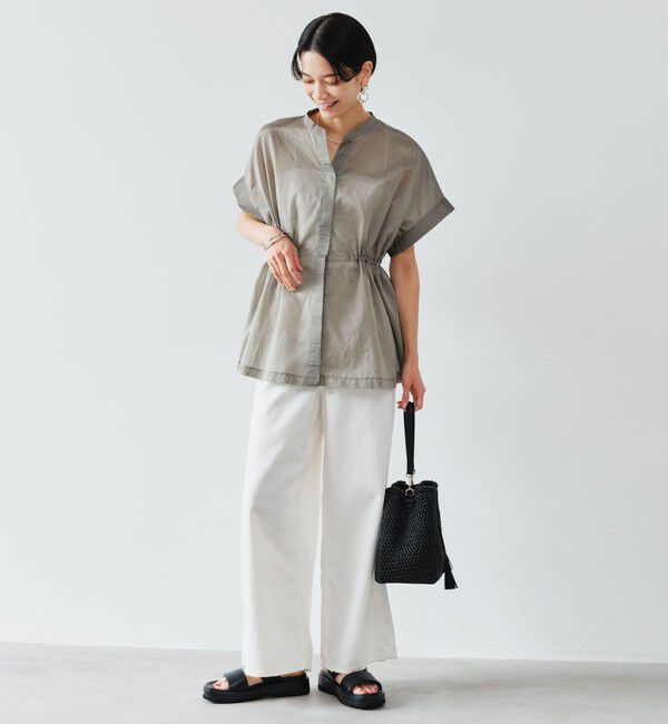 UNITED ARROWS green label relaxing「【結論シリーズ】ギャザーハイウエストブラウス」|シャツ・ブラウス|