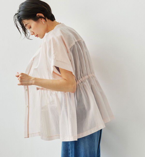 UNITED ARROWS green label relaxing「【結論シリーズ】ギャザーハイウエストブラウス」|シャツ・ブラウス|