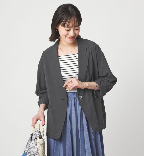 UNITED ARROWS green label relaxing「［size SHORTあり］Breeze Cool ライト ジャケット 吸水速乾 通気性 UVカット」|テーラードジャケット|