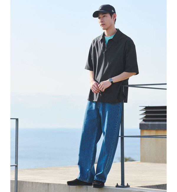 UNITED ARROWS green label relaxing「ウォッシャブルトロ スキッパー 半袖 シャツ プルオーバー -ウォッシャブル・ストレッチ-」|シャツ・ブラウス|